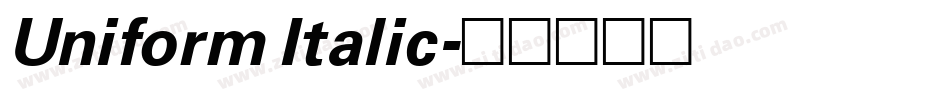 Uniform Italic字体转换
